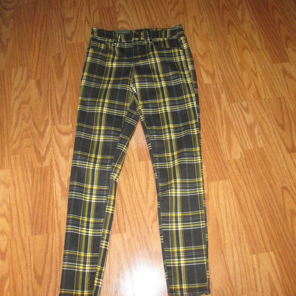 wild fable Pants - 4/$40 NWT Wild Fable Black Yellow White checked pants size 00 skinny